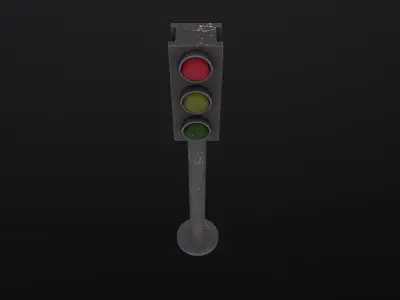 Traffic Light Low-poly 3D model purchase