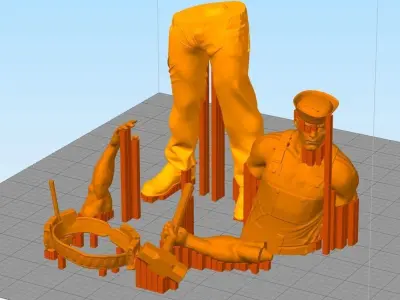 WW2 Navy Seabee- 3d Printable 3D print model