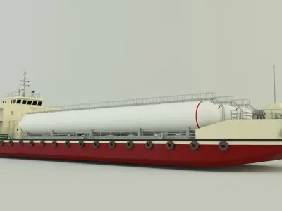 LPG Gas Carrier Ship 3D model