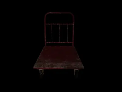 Heavy Duty Platform Trolley - game ready 3d model Low-poly 3D model