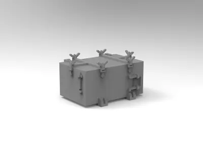 25mm MG amunition box 3D print model