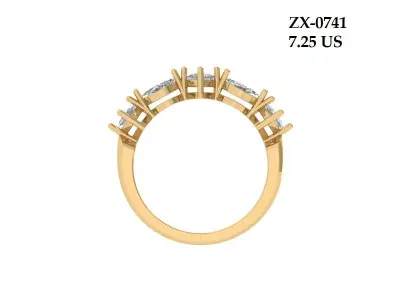 Solitaire Wedding Band 3D print model buy
