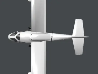 Flying Boat Low-poly 3D model