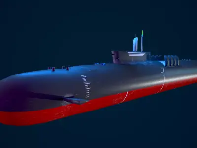 U-Ship submarine 3D model