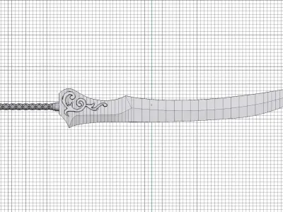 Auron sword FINAL FANTASY 3D model