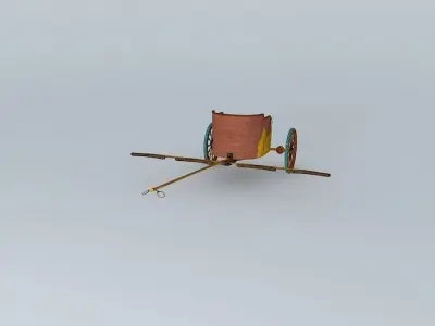 Trolley horse drawn carriage Free 3D model