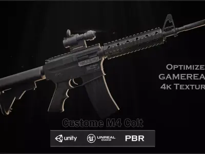 FREE Colt M4 Free low-poly 3D model