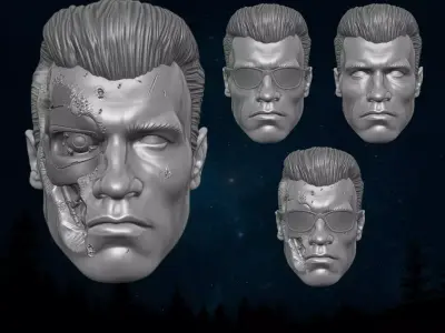 Terminator fan art 3D printable file for action figures 3D print model
