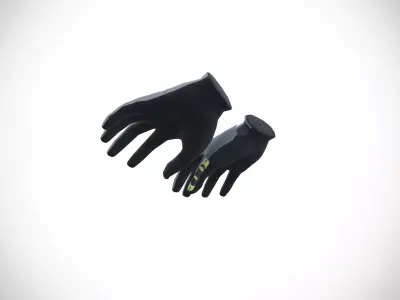 Impact gloves Low-poly 3D model