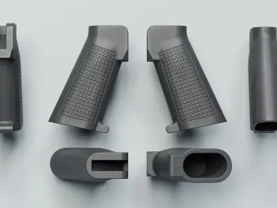 A3 Pistol Grip - Replica Low-poly 3D model