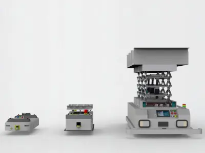 AGV vehicles Assemble  3D model