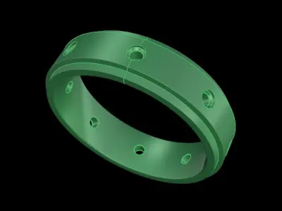 Traditional Box Style Infinity Diamond Band 3D print model