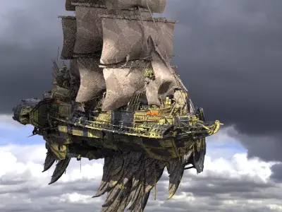 Gold Kings Airship 3D model