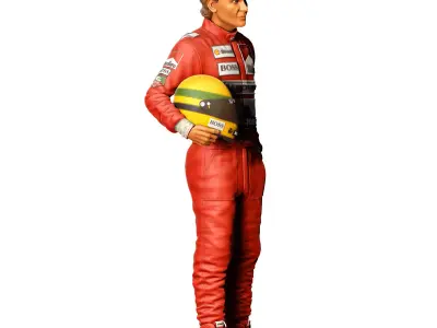 Ayrton Senna Racing driver 3D print model