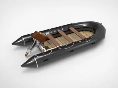 River rubber boat  3D model