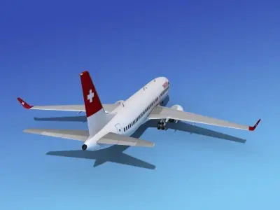 Boeing 737-800 Swissair 3D model