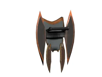 Game weapon asset monkey Low-poly 3D model