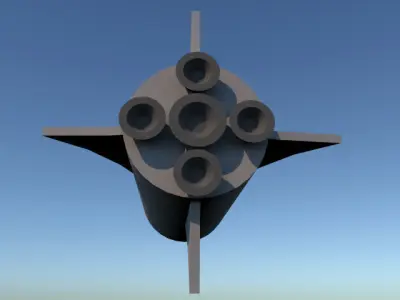cartoon style rocket Free 3D model