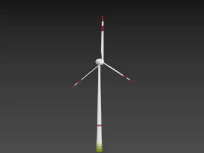 Dynamic  Wind Turbine - Animated Low-poly 3D model