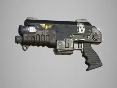 W40k Primaris bolt pistol Low-poly 3D model