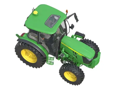 John deree 5130M Tractor Low-poly 3D model