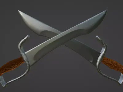 Sword - Butterfly Sword Low-poly 3D model