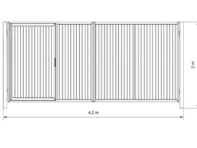 Profiled gate 3D model