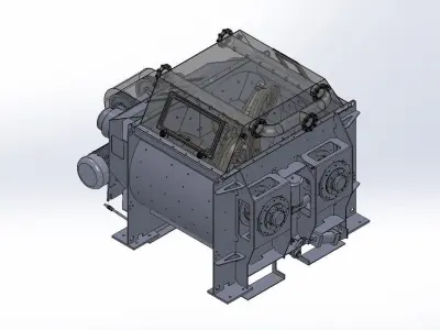 1-5m3 Twin Shaft Mixer  3D model