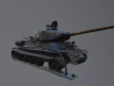 destroyed T-34 3D model