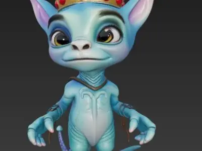 Sci-fi alien royalty1 3D model