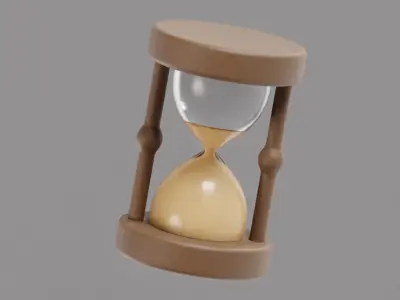 Hour Glass Low-poly 3D model