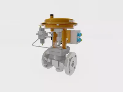 Siemens Solenoid Valve High Quality 3D Model free download 3D model