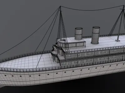 Historical Boat 3D model