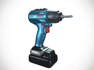 Screwdriver Gun Low-poly 3D model