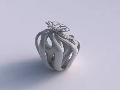 Vase double twisted with squeezed top part squeezed with stre... 3D print model