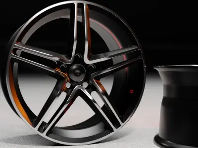19in Car Wheel Rim 3D model