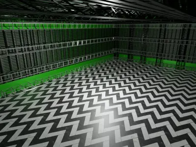 Hangar Interior Low-poly 3D model get