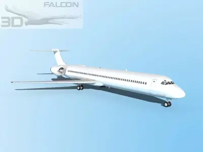 Falcon3D MD-80 Unmarked 2 3D model