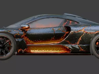 Black Stealth Formula Race Car 3D Model Low-poly 3D model