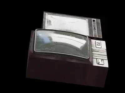 Old TV model Free low-poly 3D model