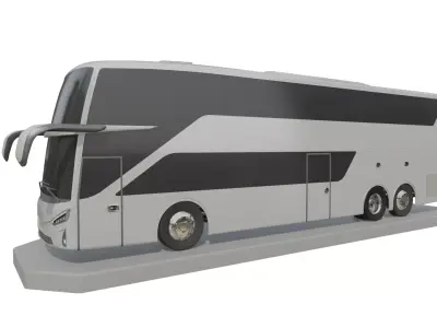 Diamante Double Decker Concept Prototype Low-poly 3D model