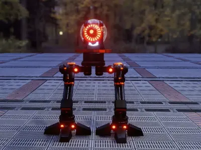 Mech Robot Low-poly 3D model get