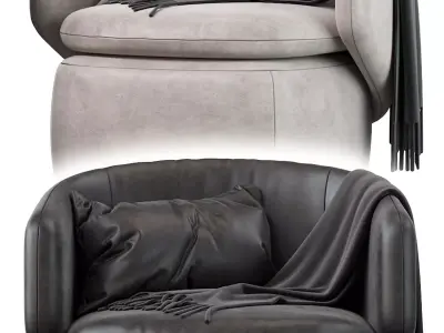 Crescent Swivel Chair 3D model purchase