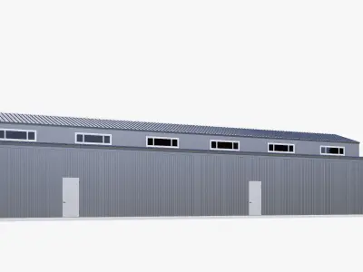warehouse Low-poly 3D model Low-poly