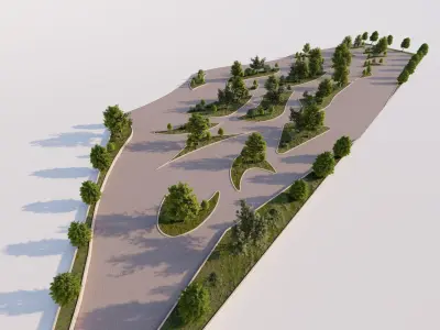 park-public park-Private Park Landscape Urban 3D model purchase