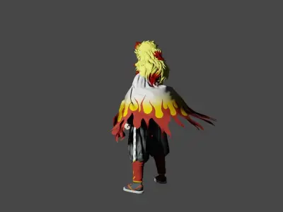 demon slayer kyojuro rengoku 3D model