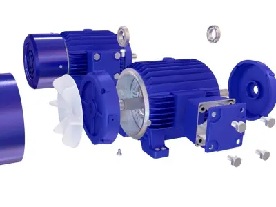 Electric motor 3D model purchase