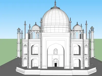 taj mahal  3D model purchase