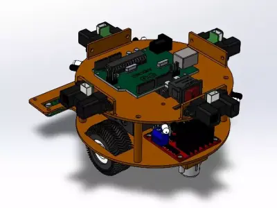 Line Following Robot Free 3D model