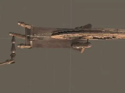 SpinningWheel spinning wheel Low-poly 3D model